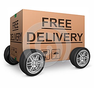 Free shipping cardboard box