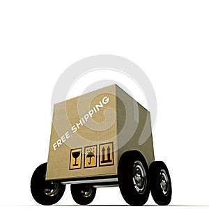 Free shipping cardboard box