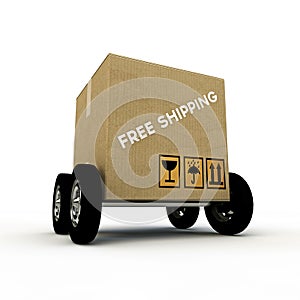 Free shipping cardboard box