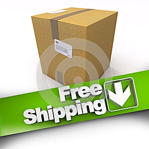 Free shipping, cardboard box