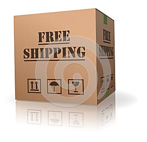 Free shipping cardboard box package delivery