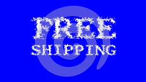 Free Shipping cloud text effect blue isolated background