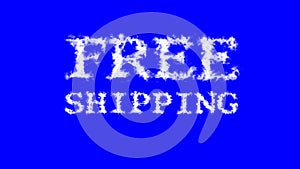 Free Shipping cloud text effect blue isolated background