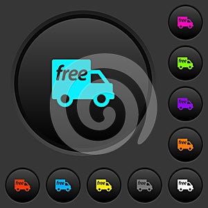 Free shipping dark push buttons with color icons