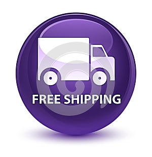 Free shipping glassy purple round button