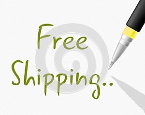 Free Shipping Indicates With Our Compliments And Delivery