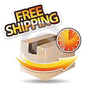 Free shipping orange icon