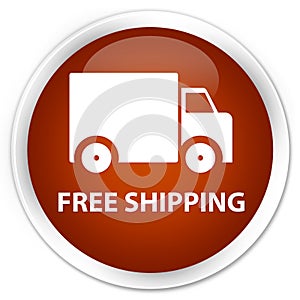 Free shipping premium brown round button
