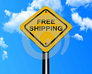 Free shipping sign