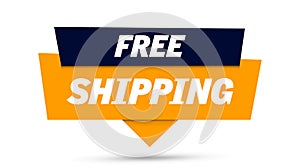 Free shipping sign banner
