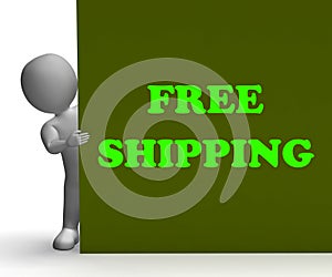 Free Shipping Sign Means Shipping Charges