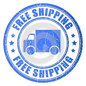 Free shipping vector rubber stamp