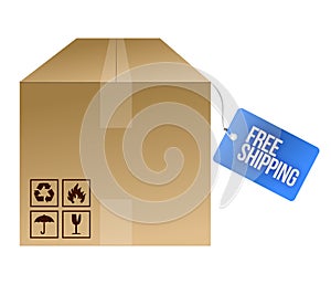 Free shipping tag and box