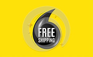 Free shipping tag. Delivery included sign. Offer 3d quotation banner. Vector