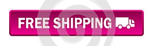 Free shipping truck icon button