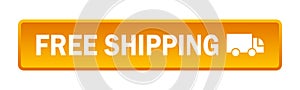 Free shipping truck icon button