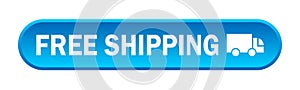 Free shipping truck icon button