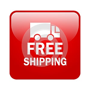 Free shipping truck icon button