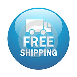 Free shipping truck icon button