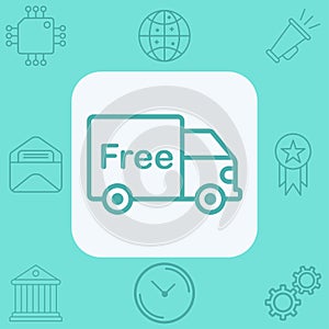 Free shipping vector icon sign symbol