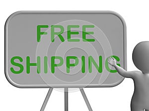 Free Shipping Whiteboard Shows Item Shipped