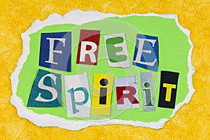 Free spirit graphic design wild freedom lettering artistic hippie