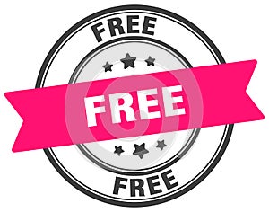 free stamp. free label on transparent background. round sign