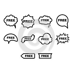 Free stamp illustration set