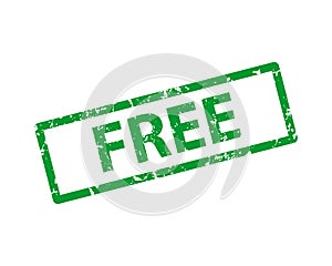 Free stamp vector texture. Rubber cliche imprint. Web or print design element for sign, sticker, label