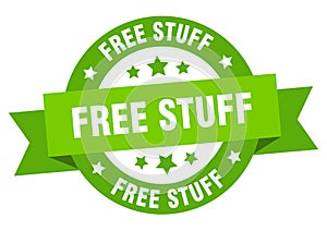 free stuff round ribbon isolated label. free stuff sign.