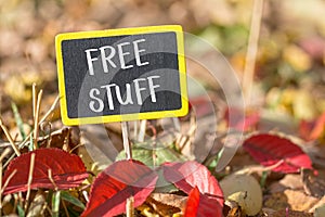 Free stuff sign