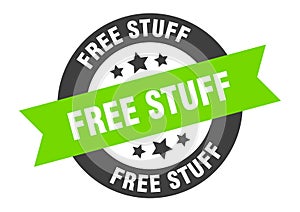 free stuff sign. free stuff round ribbon sticker. free stuff