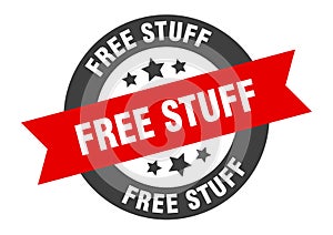 free stuff sign. free stuff round ribbon sticker. free stuff