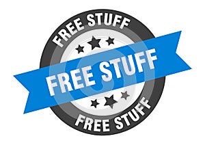 free stuff sign. free stuff round ribbon sticker. free stuff