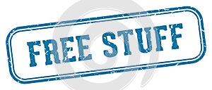 free stuff stamp. free stuff rectangular stamp on white background