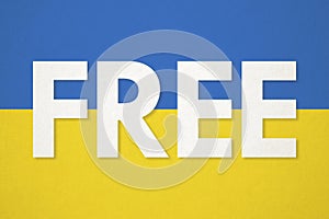 Free text on the flag of ukraine photo