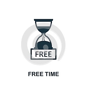 Free Time icon. Simple element from business technology collection. Filled Free Time icon for templates, infographics and more