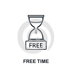 Free Time icon. Simple element from business technology collection. Filled Free Time icon for templates, infographics and more