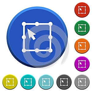 Free transform object beveled buttons photo
