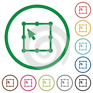 Free transform object flat icons with outlines photo