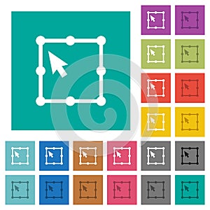 Free transform object square flat multi colored icons photo