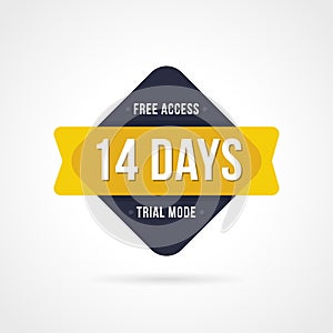 Free trial badges. 14, 30, 60 and 90-day stickers