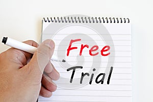 Free trial concept on notebook