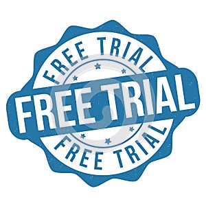 Free trial grunge rubber stamp