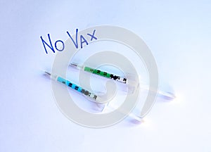 Free vax, two syringes with vaccine