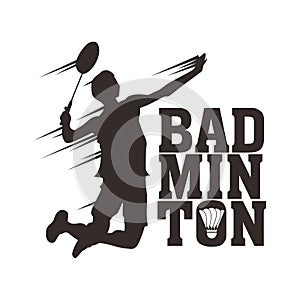 Free Vector Badminton Player Illustrations with jumping smash