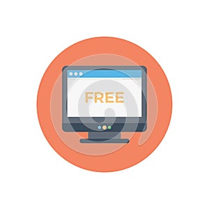 Free vector flat colour icon