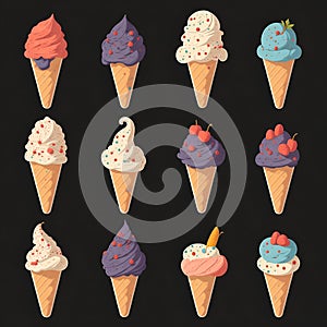 Free vector of ice cream icons
