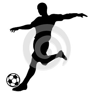 free vector Soccer football player silhouettes