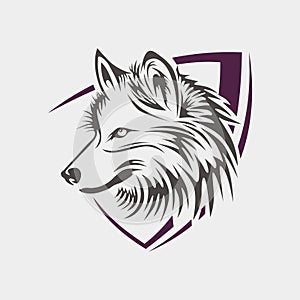 Free vector Wolf logo Tamplate photo